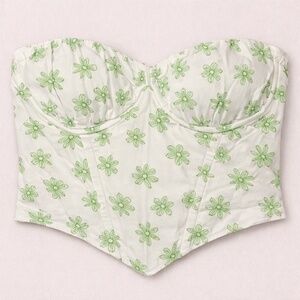NWT L.A. Hearts‎ Green Floral Corset
